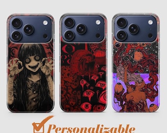 Funda de terror para teléfono, diseño gótico espeluznante, compatible con iPhone 17, 16, 15, 14, 13, 12 Pro Max, XR, 7, 8; Samsung S25, S24, S23 FE, A17, A16, Note 20; Pixel 10.
