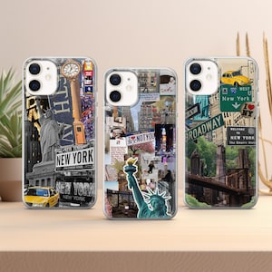 New York Phone Case NYC Traveler cover fit for iPhone 17 16 15 14 13 12 Pro Max Xr 7 8 Plus, Samsung S25 S24 S23 FE A16 A15 Note 20 Pixel 10
