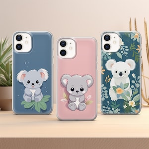 Koala Phone Case Cute Kawaii Bear cover fit for iPhone 17 16 15 14 13 12 Pro Max Xr 7 8, Samsung S25 S24 S23 FE A16 A15 Note 20, Pixel 10 7