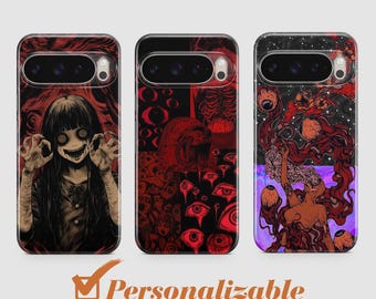 Horror Phone Case Creepy Dark Aesthetic Cover fit for Google Pixel 10 Pro XL 9 8 7 6 Pro 6A 3XL 5 4, iPhone 17 16, Samsung A15 S25 Ultra