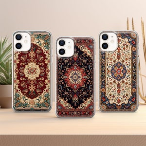 Carpet Phone Case Persian rug cover fit for iPhone 16 15 14 13 12 11 Pro Max Xr 7 8 Plus, Samsung S25 S24 S23 FE A16 A15 Note 20, Pixel 9 8
