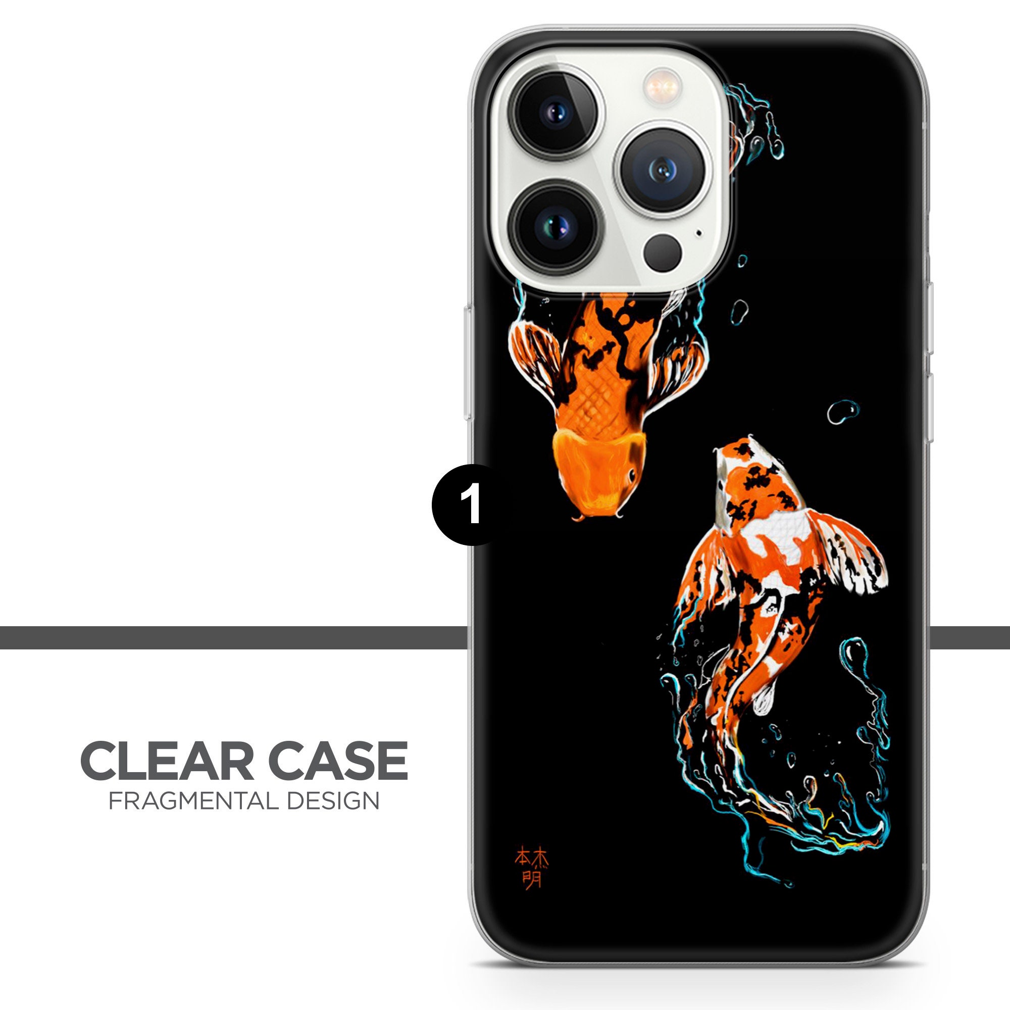 Koi Fish Phone Case Japanese Cover Fit for iPhone 16 15 14