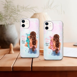 Baby Mom Phone Case Boy Girl Mum cover fit for iPhone 17 16 15 14 13 12 Pro Max Xr 7 8, Samsung S25 S24 S23 FE A16 A15 Note 20, Pixel 10 9
