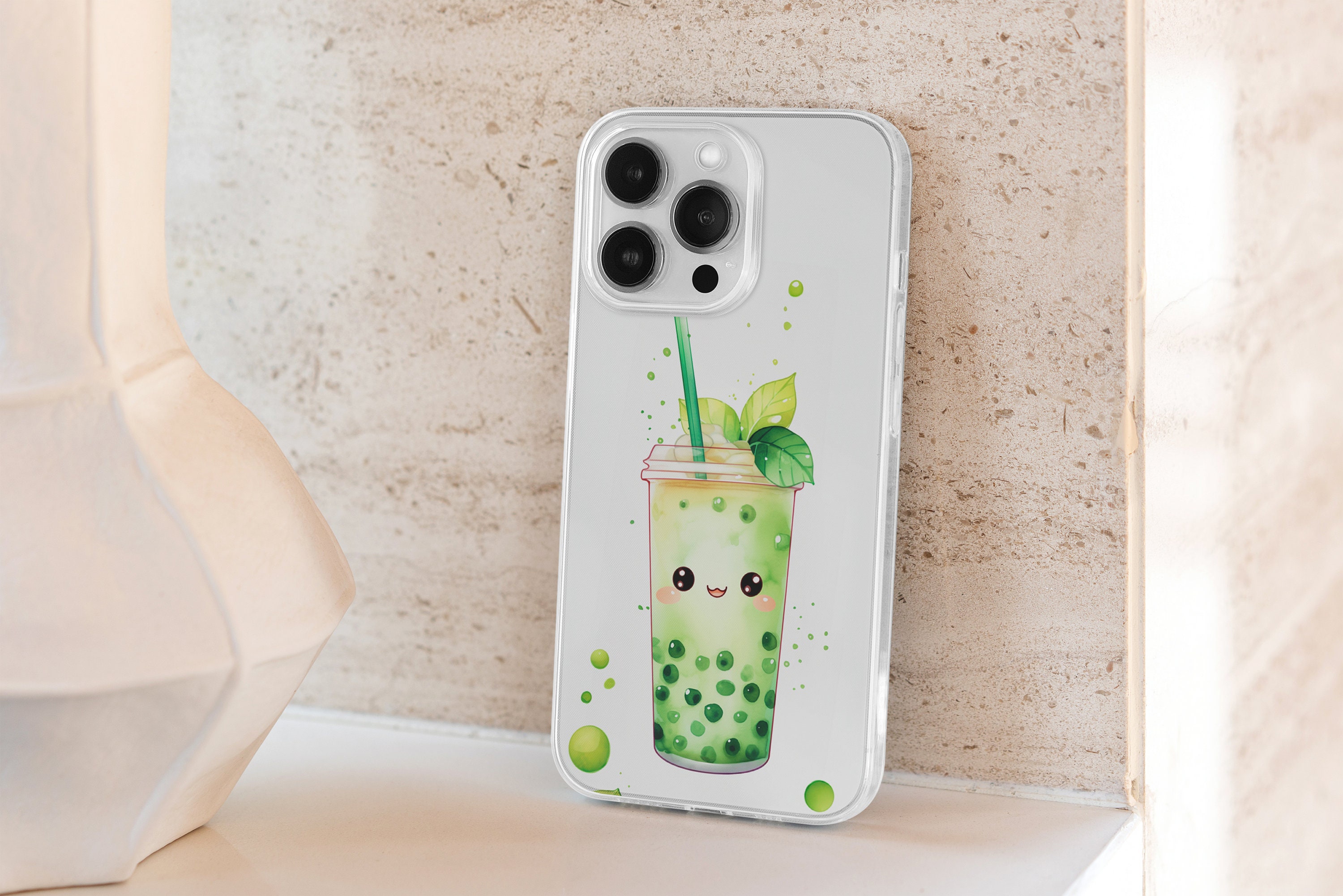 Boba Phone Case Bubble Tea Cute Cover Fit for iPhone 17 16 15 14 13 12 ...