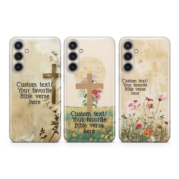 Custom Bible Verse Phone Case Christian cover fit for Samsung S24 S23 S22 S21 FE S10 NOTE 20 A15 A13 A14 A54 A53 A24 A23 A32 A33 A34 A73 5G