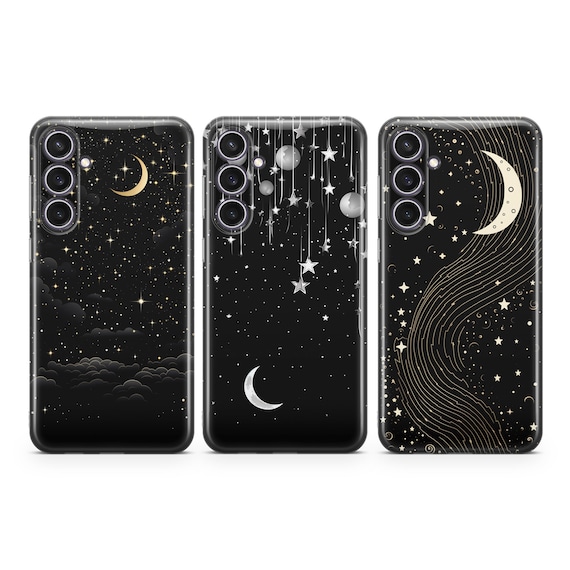 Moon Phone Case Celestial Stars cover fit for Samsung S25 S24 S23 S22 FE S10 NOTE 20 A17 A55 A16 A56 A55 A24 A23 A32 A33 A34 A73 5G