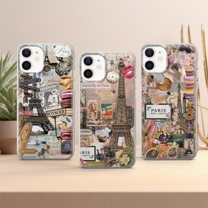 Paris Phone case Eiffel Tower Cover fit for iPhone 17 16 15 14 13 12 Pro Max Xr 7 8 Plus, Samsung S25 S24 S23 FE A16 A15 Note 20, Pixel 10 8