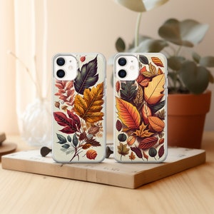 Autumn Phone Case Fall Leaves cover fit for iPhone 16 15 14 13 12 11 Pro Max Xr 7 8 Plus, Samsung S25 S24 S23 FE A16 A15 Note 20, Pixel 9 8
