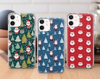 Christmas Phone Case Santa Claus cover fit for iPhone 18 17 16 15 14 13 Pro Max Xr 7 8 Plus, Samsung S25 S24 S23 FE A17 A16 Note 20 Pixel 9