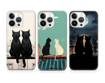 Cat Phone Case Personalized cover fit for iPhone 17 16 15 14 13 12 Pro Max Xr 7 8 Plus, Samsung S25 S24 S23 FE A16 A15 Note 20, Pixel 10 9