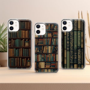 Book phone case Retro Bookish cover fit for iPhone 17 16 15 14 13 12 Pro Max Xr 7 8 Plus, Samsung S25 S24 S23 FE A16 A15 Note 20, Pixel 10 9
