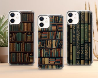 Book phone case Retro Bookish cover fit for iPhone 15 14 13 12 11 Pro Max Xr 7 8 Plus, Samsung S24 S23 S22 FE A14 A15 Note 20, Pixel 8 7A