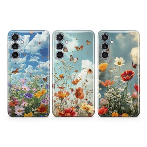 Spring Nature Phone Case Floral Landscape cover fit for Samsung S25 S24 S23 S22 FE S10 NOTE 20 A16 A55 A15 A56 A55 A24 A23 A32 A33 A34 A73