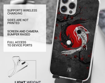 Koi Fish Phone Case Japanese Cover Fit for iPhone 16 15 14