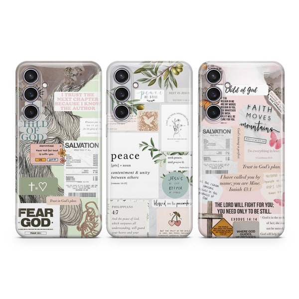 Christian Phone Case Scripture Case cover fit for Samsung S24 S23 S22 S21 FE S10 NOTE 20 A15 A13 A14 A54 A53 A24 A23 A32 A33 A34 A73 5G