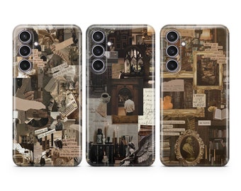 Dark Academia Phone Case Books Gothic cover fit for Samsung S25 S24 S23 S22 FE S10 NOTE 20 A17 A55 A16 A56 A55 A24 A23 A32 A33 A34 A73 5G