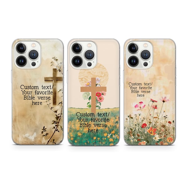 Custom Bible Verse Phone Case Christian cover fit for iPhone 15 14 13 12 11 Pro Max Xr 7 8 Plus Samsung S24 S23 S22 FE A14 A15 Note 20 Pixel