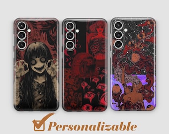 Horror Phone Case Creepy Dark Aesthetic Cover fit for Samsung S25 S24 S23 S22 FE S10 NOTE 20 A17 A55 A16 A56 A55 A24 A23 A32 A33 A34 A73 5G