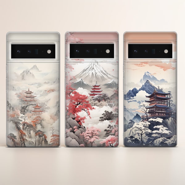 Japanese Phone Case Anime Architecture cover fit for Google Pixel 8 8A 8 Pro 7 6 5 4 3 2 XL 8 Pro 7A 6A 5A 5G 4A 7 Pro 6, iPhone, Samsung