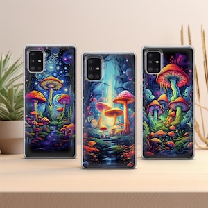 Mushroom Phone Case Psychedelic cover fit for Samsung S25 S24 S23 S22 FE S10 NOTE 20 A16 A55 A15 A56 A55 A24 A23 A32 A33 A34 A73 5G