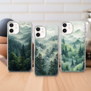 Landscape Phone Case Mountains Nature, Forest cover fit for iPhone 15 14 13 12 11 Pro Max Xr 7 8, Samsung S24 S23 S22 FE A14 A15 Note 20