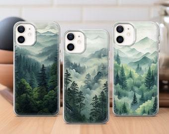 Landscape Phone Case Mountains Nature, Forest cover fit for iPhone 17 16 15 14 13 12 Pro Max Xr 7 8, Samsung S25 S24 S23 FE A17 A16 Note 20