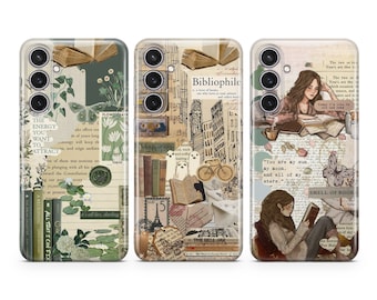 Book Lover phone case Bibliophile Cover fit for Samsung S25 S24 S23 S22 FE S10 NOTE 20 A16 A55 A15 A56 A55 A24 A23 A32 A33 A34 A73 5G