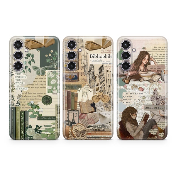 Book Lover phone case Bibliophile Cover fit for Samsung S24 S23 S22 S21 FE S10 NOTE 20 A15 A13 A14 A54 A53 A24 A23 A32 A33 A34 A73 5G