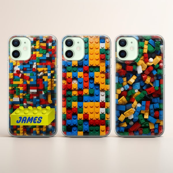 Toy Bricks Phone Case Custom Building Blocks cover fit for iPhone 15 14 13 12 11 Pro Max Xr 7 8, Samsung S24 S23 S22 FE A14 A15 Note 20 10