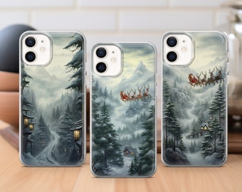 Etui na telefon z motywem Gór i Natury, zimowe etui pasujące do iPhone'a 17 16 15 14 13 12 Pro Max Xr 7 8 Plus, Samsunga S25 S24 S23 FE A16