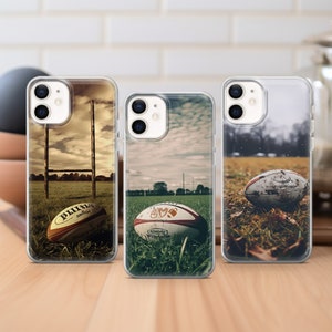 Football Phone Case Rugby Ball cover fit for iPhone 16 15 14 13 12 11 Pro Max Xr 7 8 Plus, Samsung S25 S24 S23 FE A16 A15 Note 20 Pixel 7