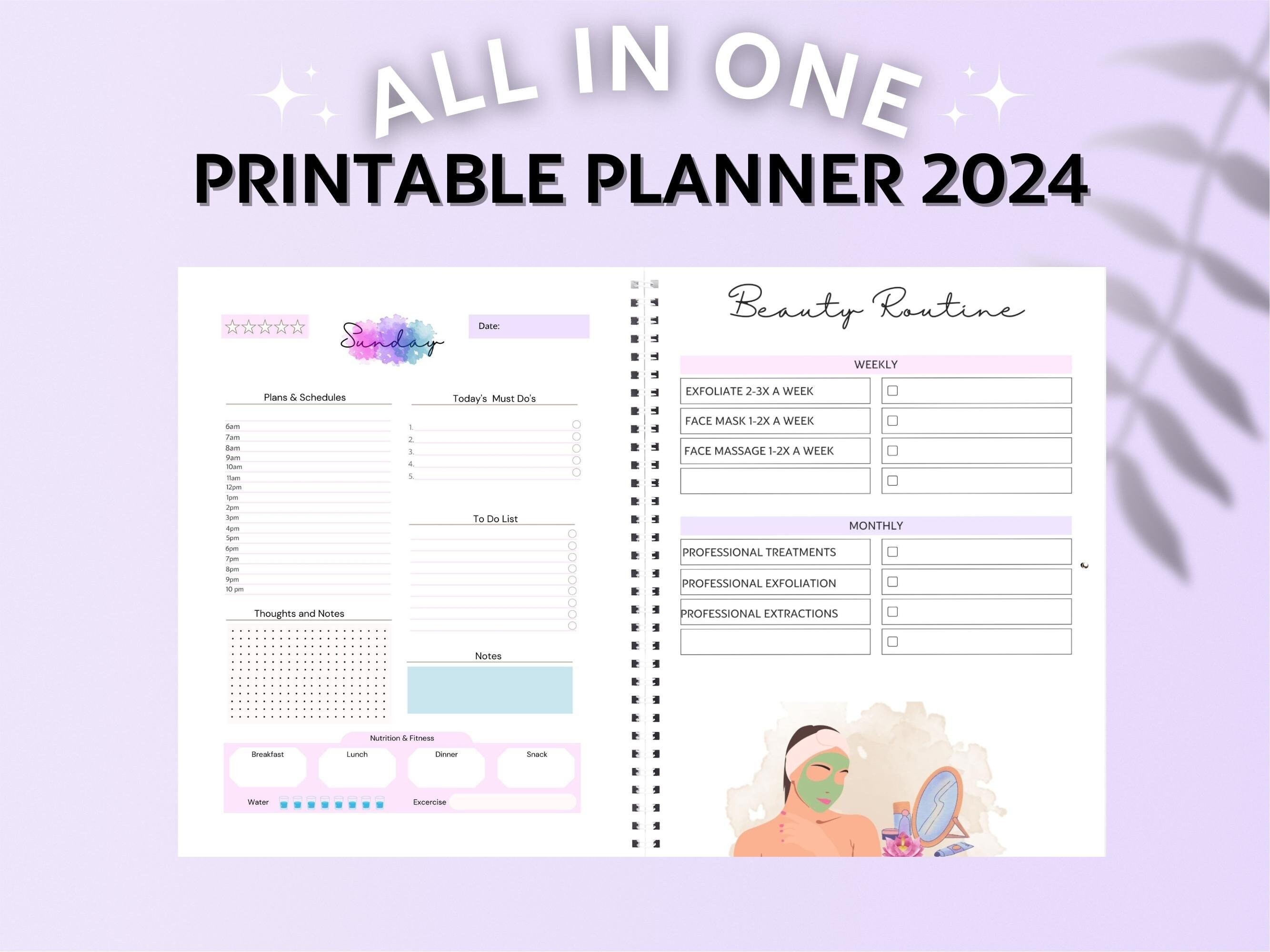 2024 Planner Planner Printable 2024 Hourly Planner 2024 Etsy UK