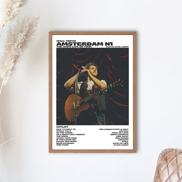 Niall Horan, The Show Live On Tour Amsterdam N1, 27 maart 2024 digitale print