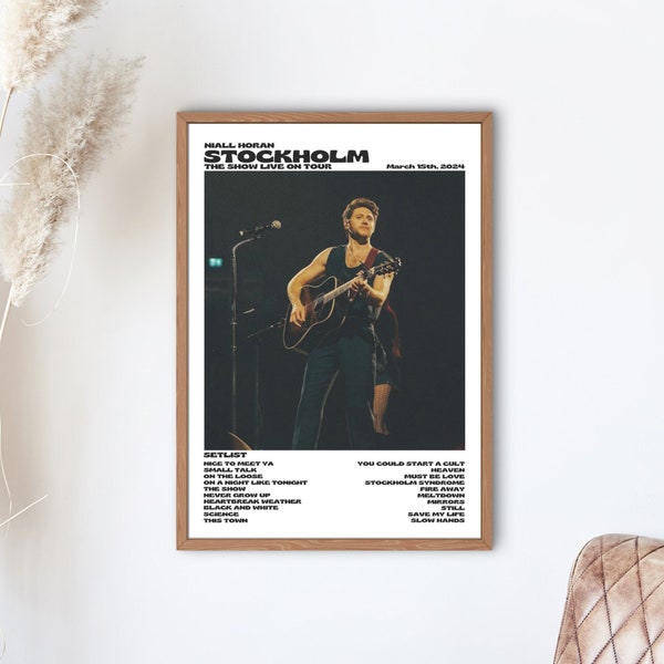 Niall Horan, The Show Live On Tour Stockholm, March 15th 2024 digital print