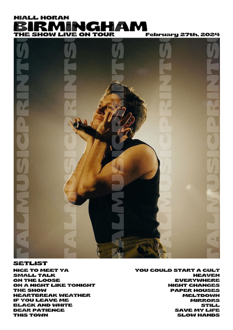 Aangepaste concertposter gemaakt voor elk concert, digitaal bestand afbeelding 3