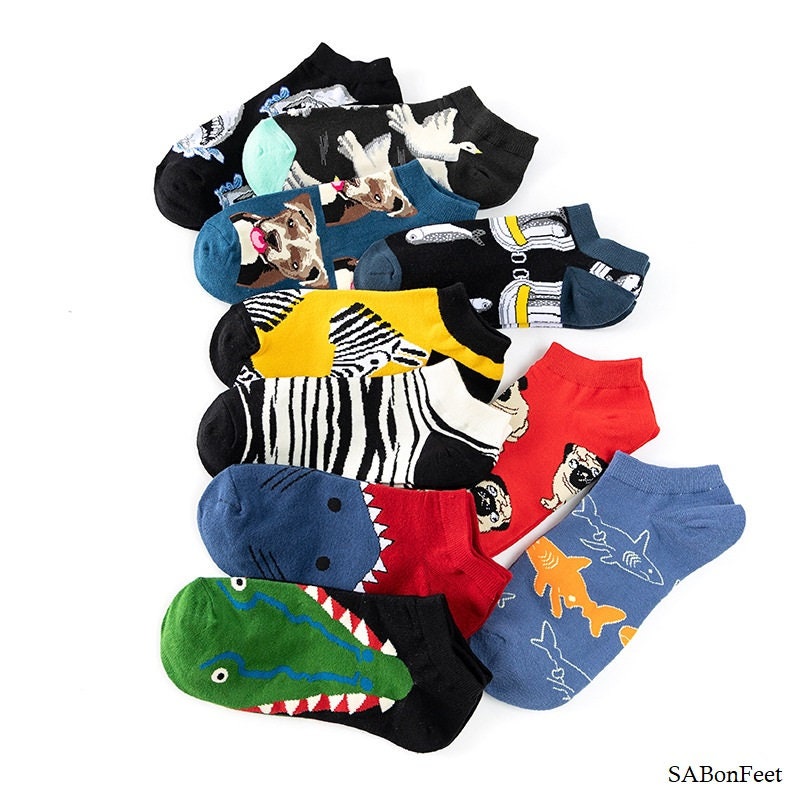 LYF STILE Calzini Divertenti Con Coccodrillo Che Mangiano Gambe In Misto Cotone Regalo Di Natale Per Uomo E Donna Taglia 38 46 1 Paio Verde E Nero Taglia Unica 129488147