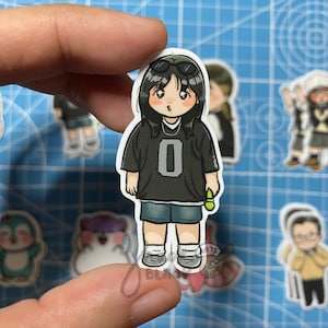 TWICE Jeongyeon, Momo, Sana, Mina, MiSaMo, JeongMi, Dahyun, Chaeyoung, Tzuyu, School Meal Club Cute Random Fanart vinyl die cut sticker