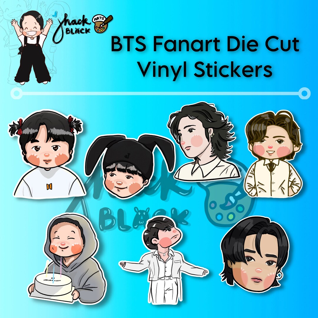 BTS / BANGTAN (random) Fanart Vinyl Die Cut Sticker - Etsy