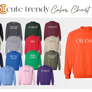 a group of different colored sweatshirts with the words orange on them