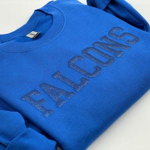 Custom Puff Print Team Name Sweatshirt, Custom Embossed Print Mascot Sweatshirt, Custom School Name Sweatshirt, Custom Puff Team Sweatshirt