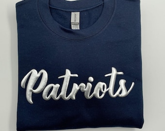 Custom Team Name Sweatshirt, Puff Print, Embossed Print, Personalized School Name, Mascot Sweatshirt, School Name, School Spirit Sweatshirt