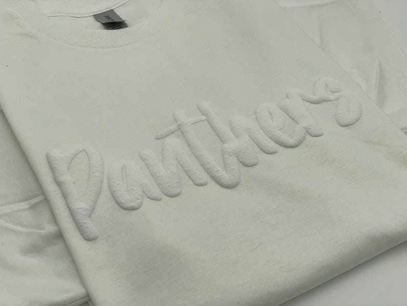 Custom Puff Print Team Name T-shirt, Personalized Puff Writing For Companies, Embossed Mascot Shirt, Metallic Puff Print, Puff School Sports imagem 7