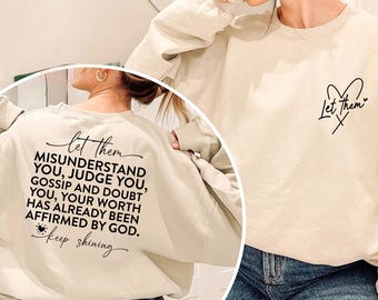Inspirational Graphic Sweatshirt, Trendy Positive Quote Hoodie
