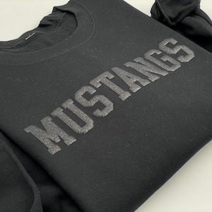 Custom Team Name Sweatshirt, Mascot Sweatshirt, Puff Print, Embossed Print, Gift for Mom, Christmas Gift Idea, School Spirit Sweatshirt