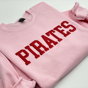 Custom Puff Print Team Name Sweatshirt, Personalized Embossed Mascot Sweatshirt, Custom School Name Sweatshirt, Custom Team Sweatshirt