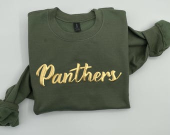 Custom Puff Print Team Name Sweatshirt, Embossed Personalized School Name, Mascot Sweatshirt, School Name Hoodie, School Spirit Sweatshirt
