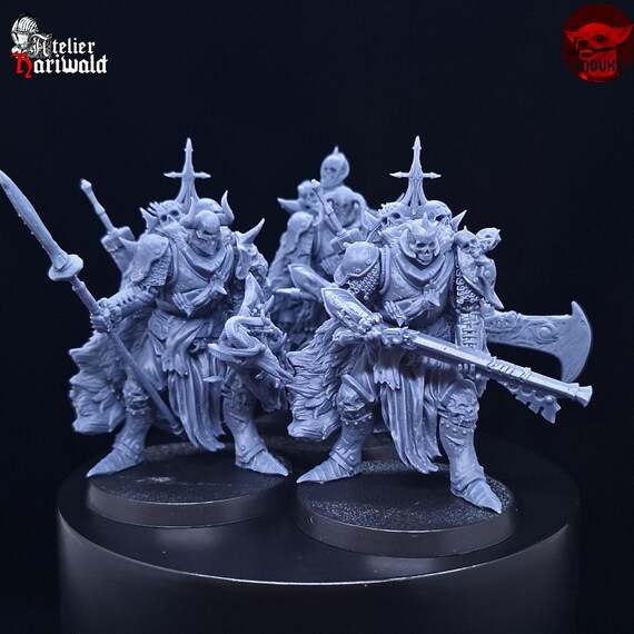 Grimdark Miniatures - Hell Knights - Heretics - Black Grail - Etsy