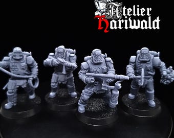 Grimdark Miniatures - Compatibile con Heretics - Truppe navali eretiche incursioni - kit