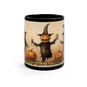 PumpySpice 11oz Black Coffee Mug, Coworker gift, Housewarming, Birthday, Home and Living, Kitchen mug, Tea, Holiday gift