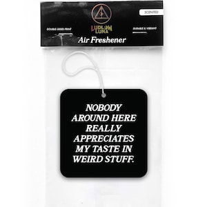 Weird Stuff Air Freshener |  Trendy, Spooky Accessories | Stocking Stuffer, Paranormal Lovers | Forest Scent